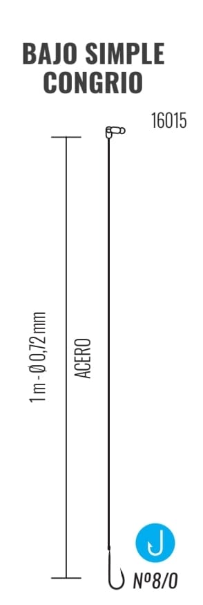 Bajo para CONGRIO Anzuelo 8/0